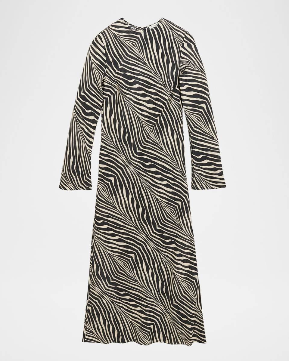Parise Zebra-Print Maxi Dress